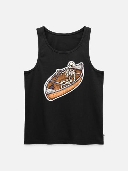 Skeleton in Boat Adventure - Men's Premium Organic Tank Top - black