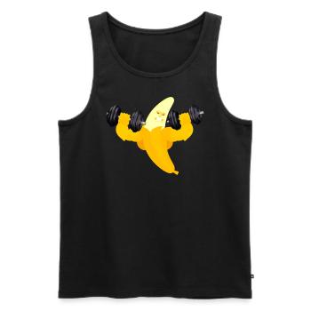 Power Banane - Männer Premium Bio Tank Top - Schwarz - Vorne - AI Model Male 178 light (178cm)