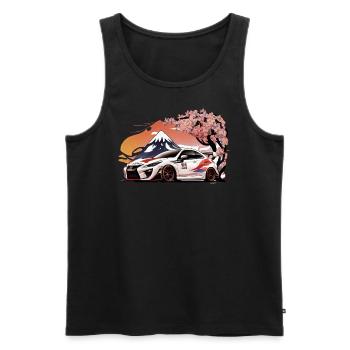 Driven Elegance – Japanische Autoliebhaber - Männer Premium Bio Tank Top - Schwarz - Vorne - AI Model Male 178 light (178cm)