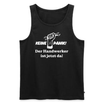 Keine Panik! Der Handwerker ist da! Technik, Azubi - Männer Premium Bio Tank Top - Schwarz - Vorne - AI Model Male 178 light (178cm)
