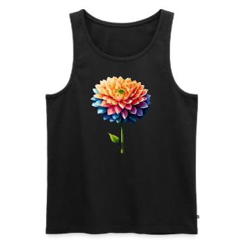 Flower Power - Männer Premium Bio Tank Top - Schwarz - Vorne - Michal (187cm)