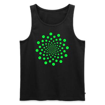 om zeichen chakra punkt spirit unendlich neon grün - Männer Premium Bio Tank Top - Schwarz - Vorne - AI Model Male 178 light (178cm)