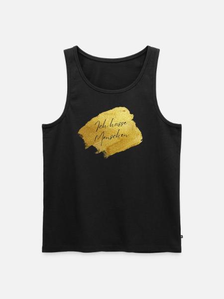 Ich hasse Menschen - Männer Premium Bio Tank Top - Schwarz