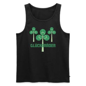 Windrad, Glücksrad, Nachhaltig, Windkraft - Männer Premium Bio Tank Top - Schwarz - Vorne - Michal (187cm)