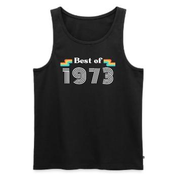 Best of 1973 Vintage Geburtstag Retro Jahrgang - Männer Premium Bio Tank Top - Schwarz - Vorne - AI Model Male 178 light (178cm)
