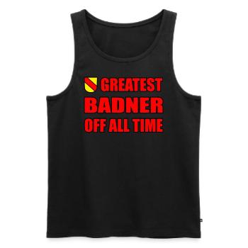 Witziger Badner Spruch Badisch Großherzogtum Baden - Männer Premium Bio Tank Top - Schwarz - Vorne - AI Model Male 178 light (178cm)