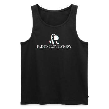 Fading Love Story - Men's Premium Organic Tank Top - black - Front - AI Model Male 178 light (178cm)
