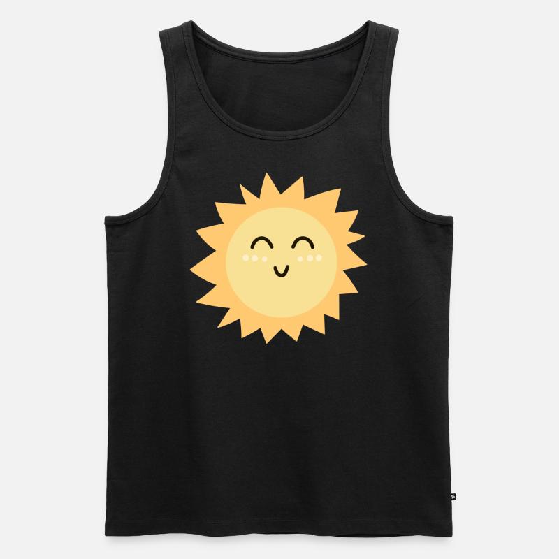 Glückliches Schulkind - Männer Premium Bio Tank Top - Schwarz