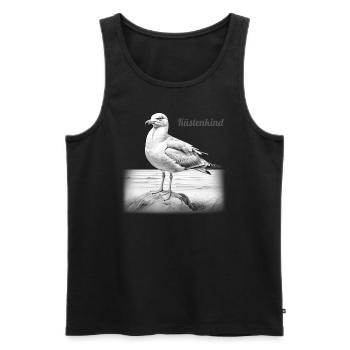 Möwe am Meer für alle Küstenkinder und mehr - Männer Premium Bio Tank Top - Schwarz - Vorne - Michal (187cm)