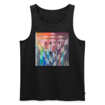 Würfel - Männer Premium Bio Tank Top - Schwarz - Vorne - AI Model Male 178 light (178cm)