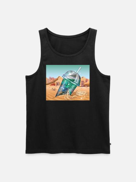 Nature in a plastic cup - BPlanet - Männer Premium Bio Tank Top - Schwarz