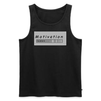 Motivation laden.... - Männer Premium Bio Tank Top - Schwarz - Vorne - AI Model Male 178 light (178cm)