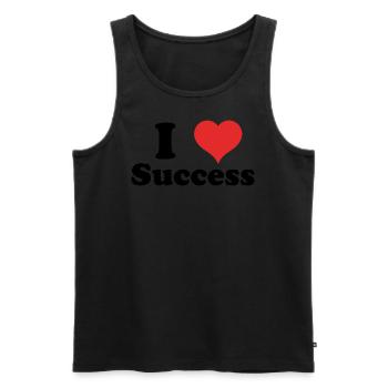 i love Success - Männer Premium Bio Tank Top - Schwarz - Vorne - AI Model Male 178 light (178cm)