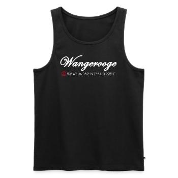 Insel Wangerooge - Männer Premium Bio Tank Top - Schwarz - Vorne - AI Model Male 178 light (178cm)