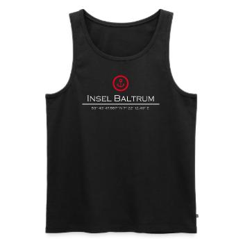 Insel Baltrum roter Anker - Männer Premium Bio Tank Top - Schwarz - Vorne - Michal (187cm)