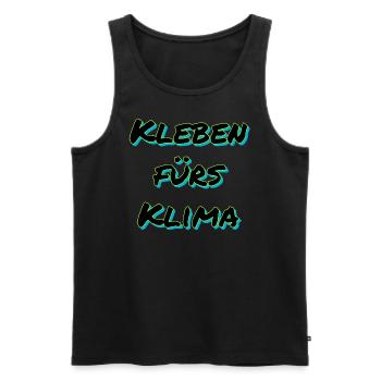 Kleben fürs Klima - Männer Premium Bio Tank Top - Schwarz - Vorne - AI Model Male 178 light (178cm)