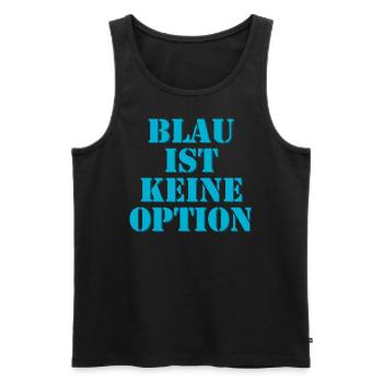 Blau ist keine Option - Männer Premium Bio Tank Top - Schwarz - Vorne - AI Model Male 178 light (178cm)