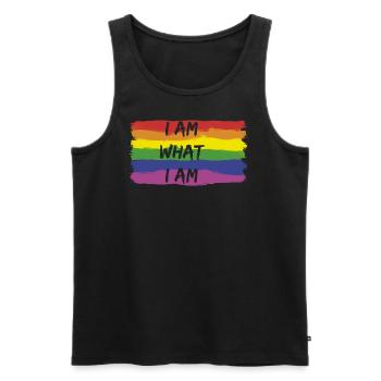 Iam what I am LGBTQ Shirt - Männer Premium Bio Tank Top - Schwarz - Vorne - AI Model Male 178 light (178cm)