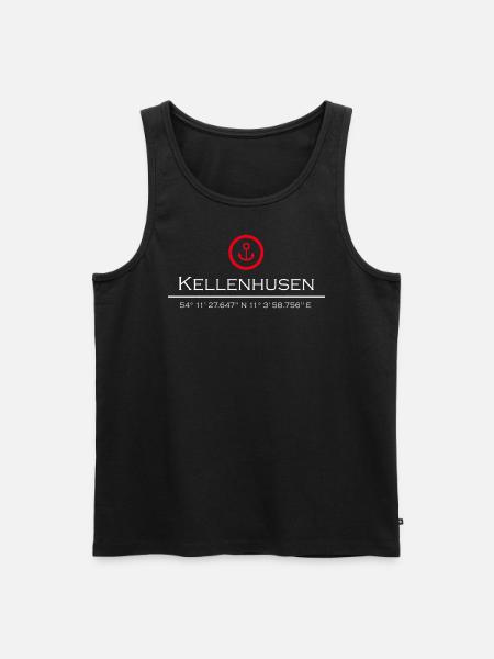 Kellenhusen roter Anker - Männer Premium Bio Tank Top - Schwarz