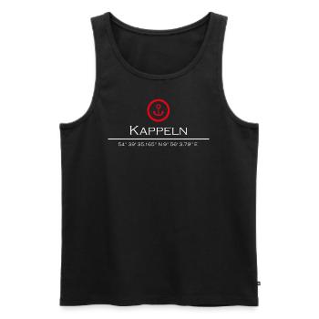 Kappeln roter Anker - Männer Premium Bio Tank Top - Schwarz - Vorne - AI Model Male 178 light (178cm)