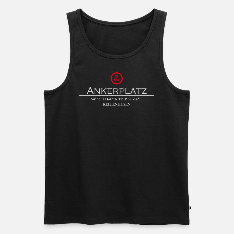 Ankerplatz Kellenhusen - Männer Premium Bio Tank Top - Schwarz