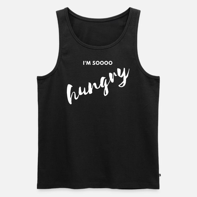 Ich bin so hungrig - Männer Premium Bio Tank Top - Schwarz