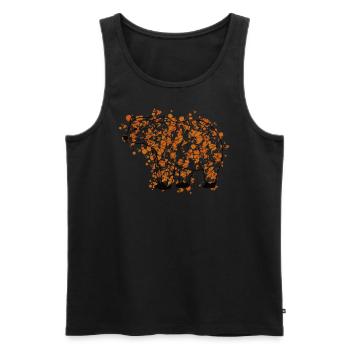 Bearr GeomeTRIX bunt - Männer Premium Bio Tank Top - Schwarz - Vorne - Michal (187cm)