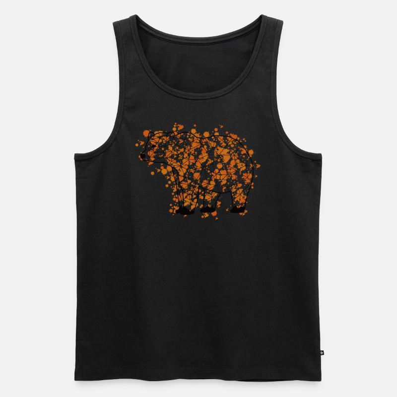 Bearr GeomeTRIX bunt - Männer Premium Bio Tank Top - Schwarz