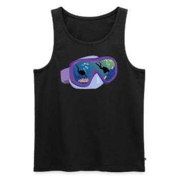 Diving goggles - Men's Premium Organic Tank Top - black - Front - AI Model Male 178 light (178cm)