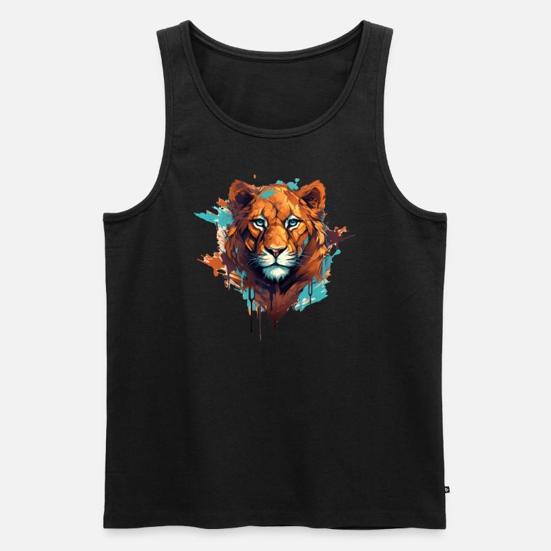 Die Löwin in dir - Männer Premium Bio Tank Top - Schwarz