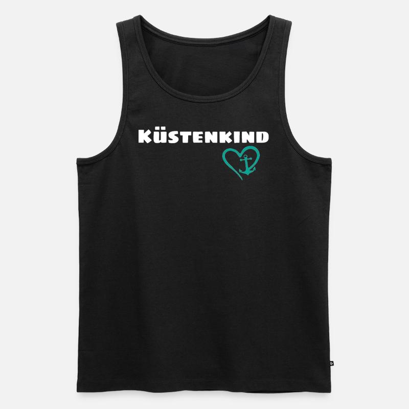 Küste - Männer Premium Bio Tank Top - Schwarz