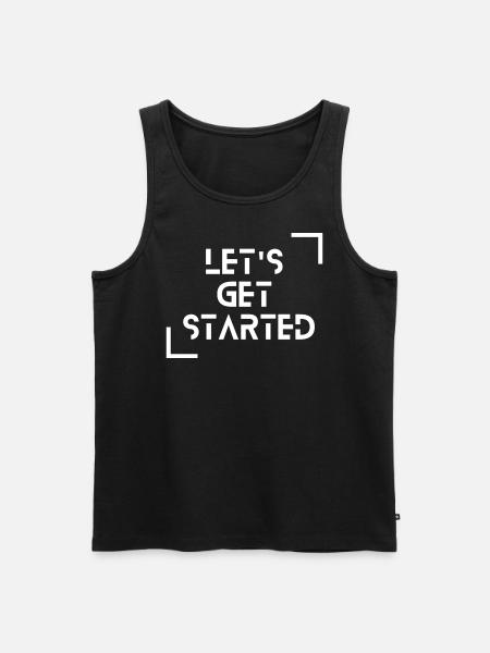 Let's get started - Men's Premium Organic Tank Top - black