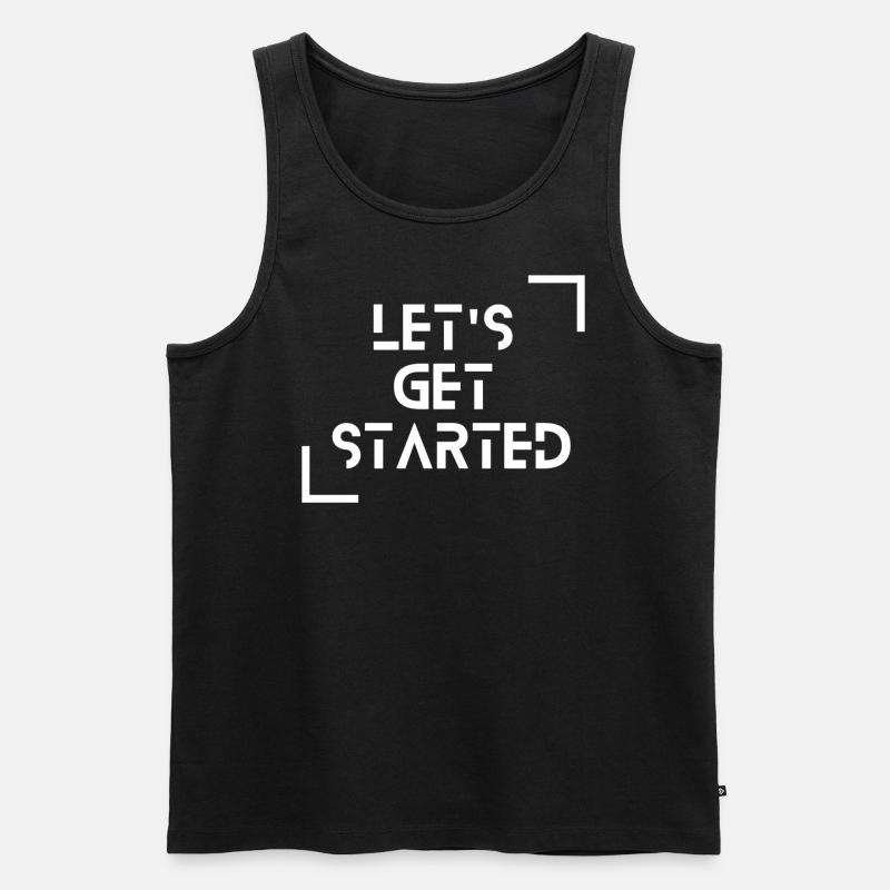 Let's get started - Men's Premium Organic Tank Top - black
