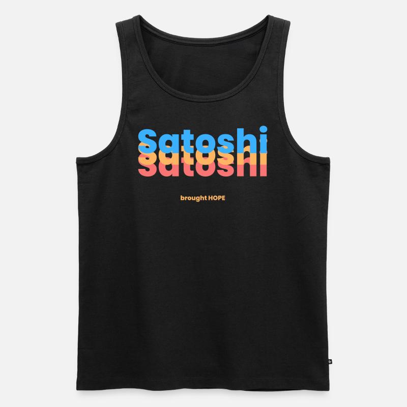 Satoshi 3 - Männer Premium Bio Tank Top - Schwarz