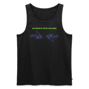 Gunfingers Raver - Männer Premium Bio Tank Top - Schwarz - Vorne - Michal (187cm)