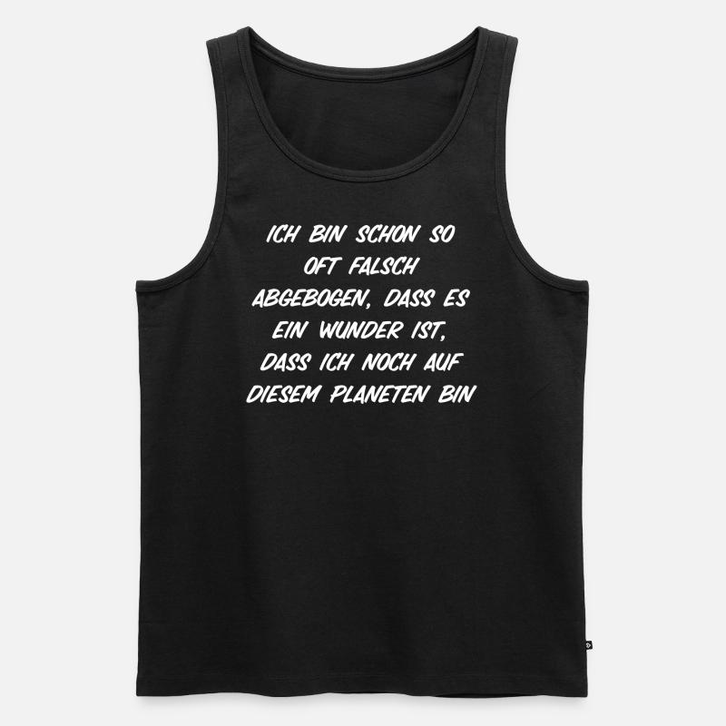falsch abgebogen - Männer Premium Bio Tank Top - Schwarz