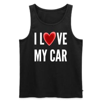 I LOVE MY CAR - Für Autoliebhaber - Männer Premium Bio Tank Top - Schwarz - Vorne - AI Model Male 178 light (178cm)