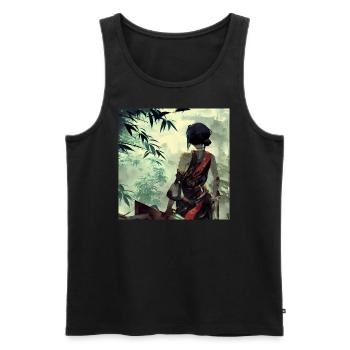 Bamboo Girl - Männer Premium Bio Tank Top - Schwarz - Vorne - Michal (187cm)
