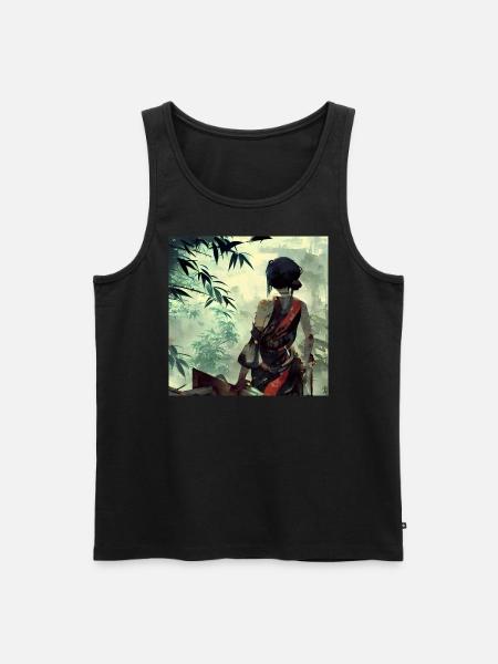 Bamboo Girl - Männer Premium Bio Tank Top - Schwarz