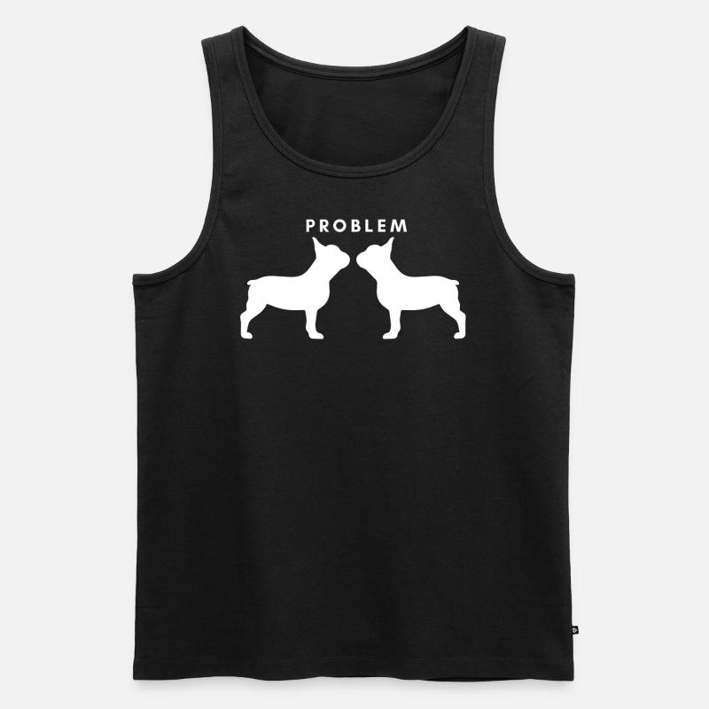 2 Frenchie Problem - Männer Premium Bio Tank Top - Schwarz