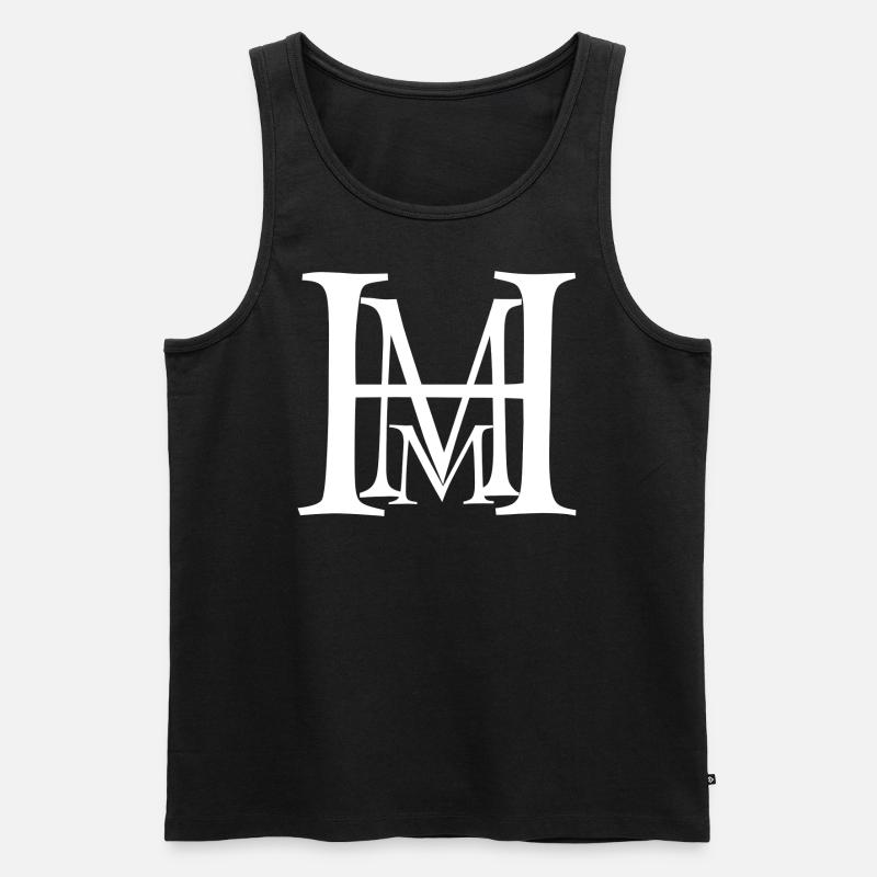 MMH Only white - Männer Premium Bio Tank Top - Schwarz
