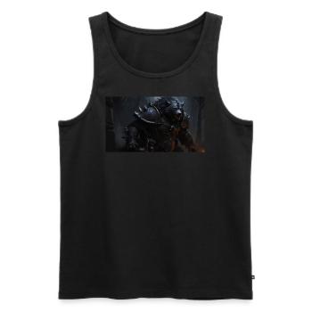 WerwolfBarbar - Männer Premium Bio Tank Top - Schwarz - Vorne - Michal (187cm)