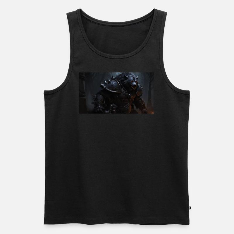WerwolfBarbar - Männer Premium Bio Tank Top - Schwarz