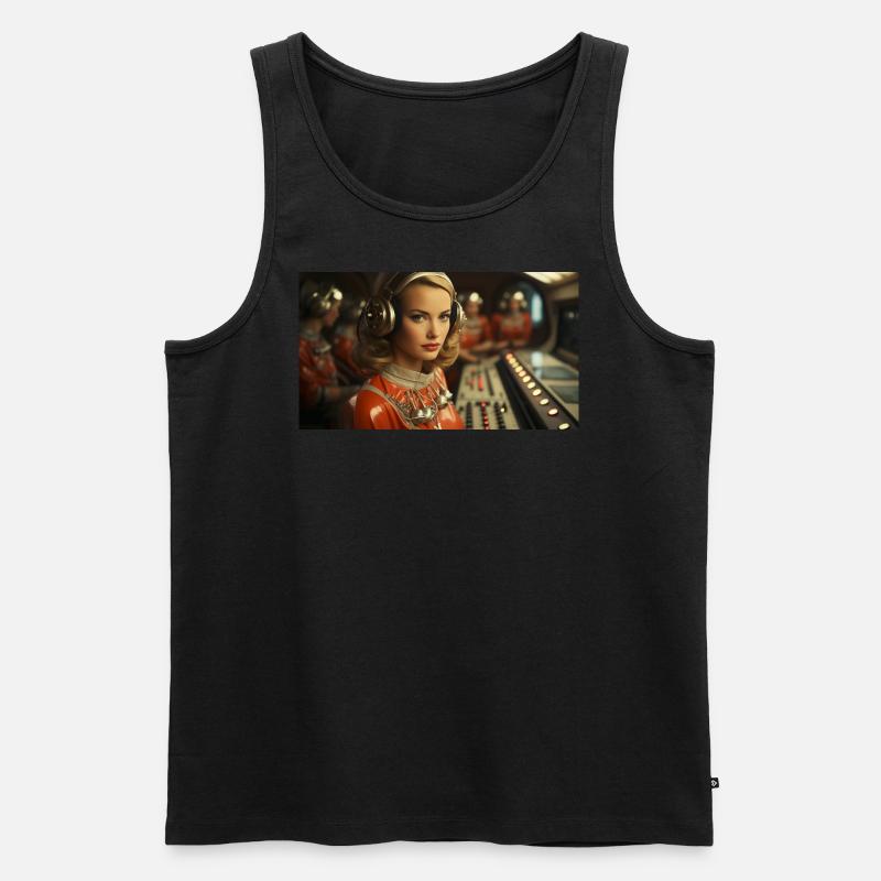Retro sci-fi - Männer Premium Bio Tank Top - Schwarz