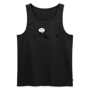 Drôle de dicton avec une idée cadeau de moineaux mignons - Débardeur bio Premium Homme - noir - Devant - AI Model Male 178 light (178cm)