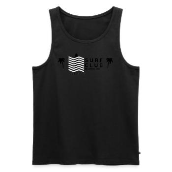 Classic surfer look - Männer Premium Bio Tank Top - Schwarz - Vorne - Michal (187cm)