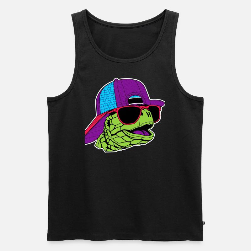 Cool Turtle - Männer Premium Bio Tank Top - Schwarz