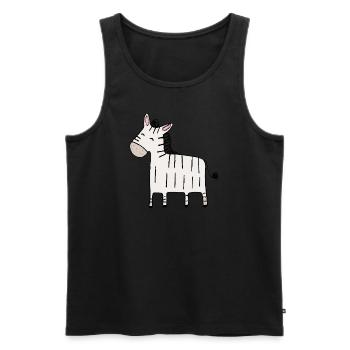 Zebra - Men's Premium Organic Tank Top - black - Front - AI Model Male 178 light (178cm)