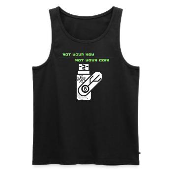 Key - Männer Premium Bio Tank Top - Schwarz - Vorne - Michal (187cm)