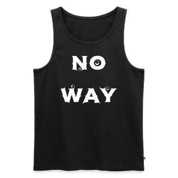 No Way - Men's Premium Organic Tank Top - black - Front - AI Model Male 178 light (178cm)